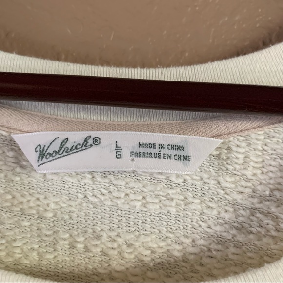 Woolrich Cream Textured Top Size Large - Picture 4 of 10